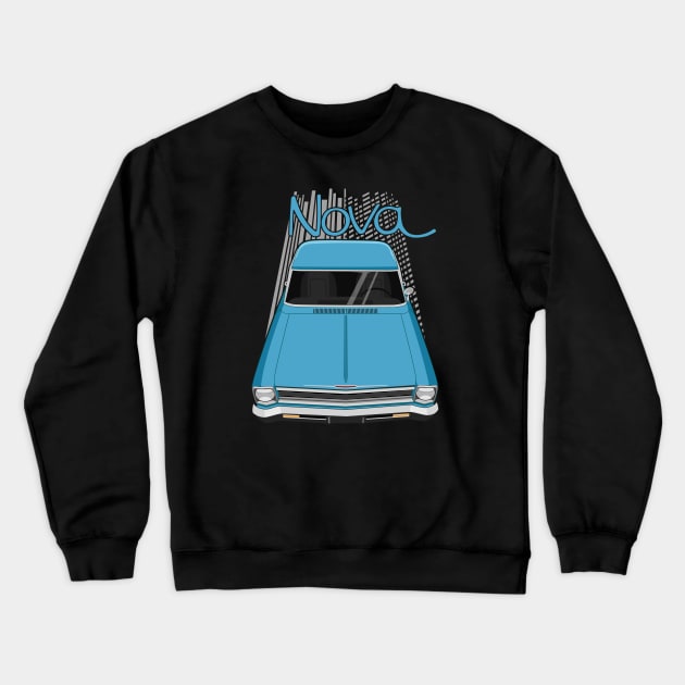 Chevrolet Nova 1966 - 1967 - marina blue Crewneck Sweatshirt by V8social